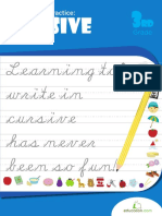 Penmanship Practice Cursive Workbook PDF