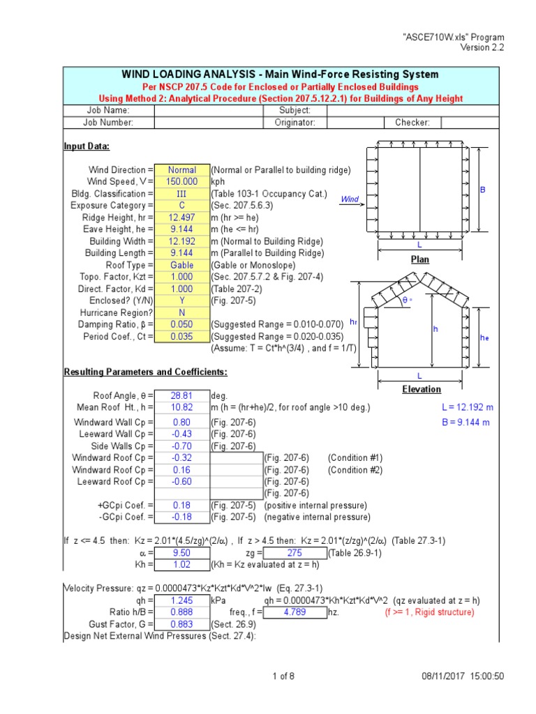 Wind Load Analysis in ASCE 7-10 | PDF | Windward And Leeward ...