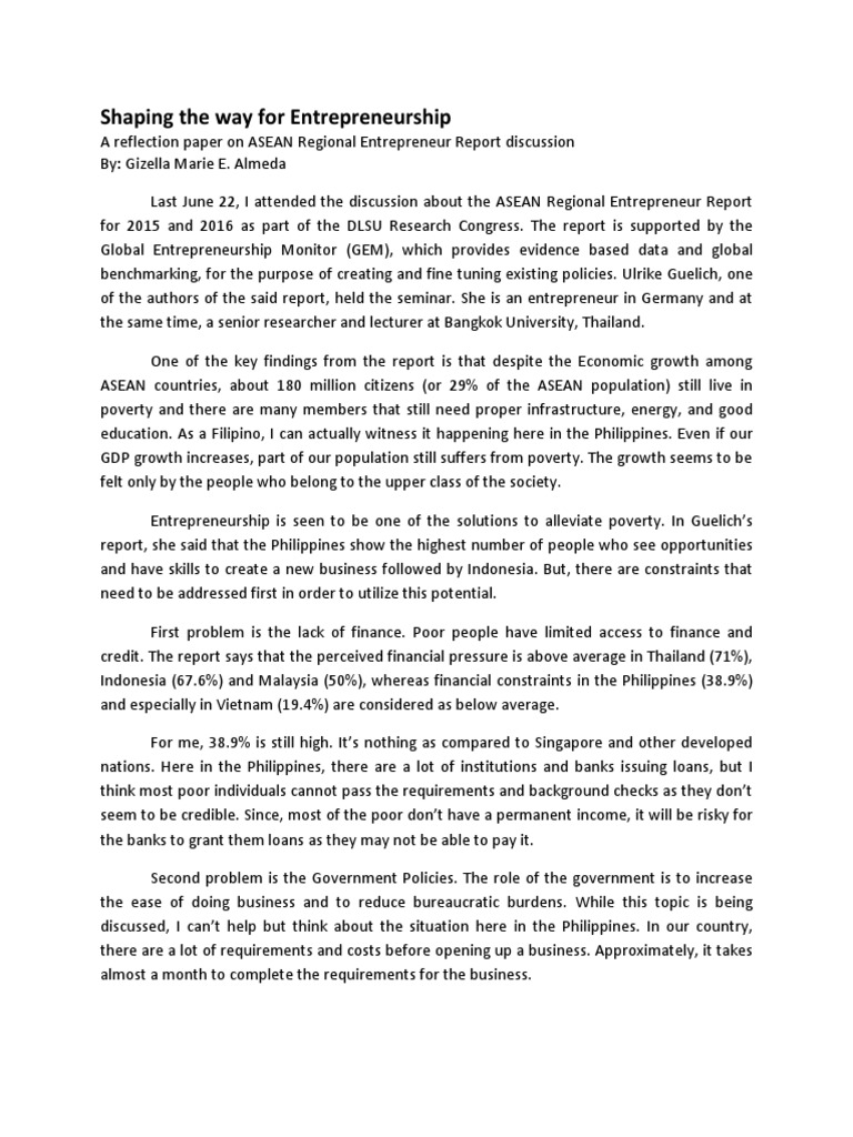 Acting reflection essay 05 picture