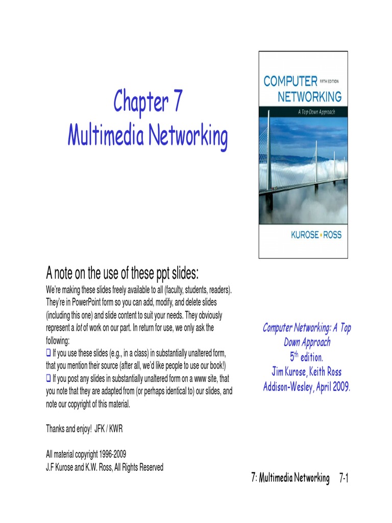Kurose Chapter7 Multimedia Networking PDF | PDF | Session Initiation ...