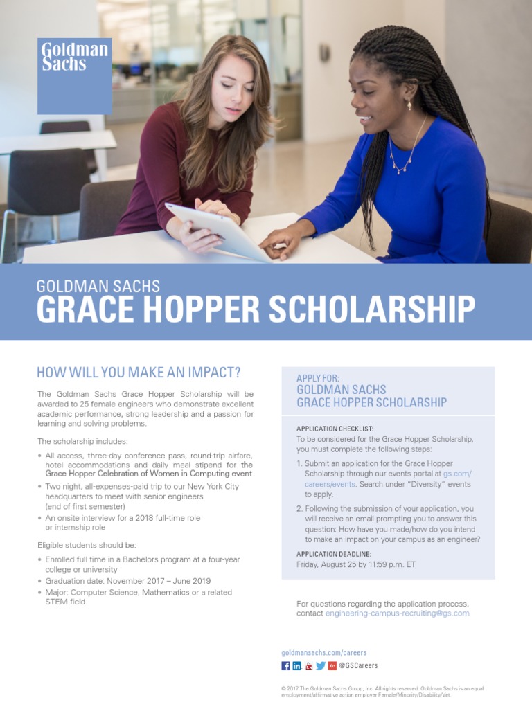 Grace Hopper Scholarship Final PDF Academia Students