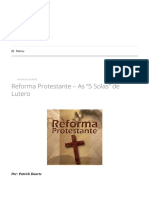 Reforma Protestante - As "5 Solas" de Lutero - Blog Pensamento Livre