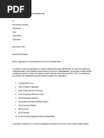 German Visa Cover Letter