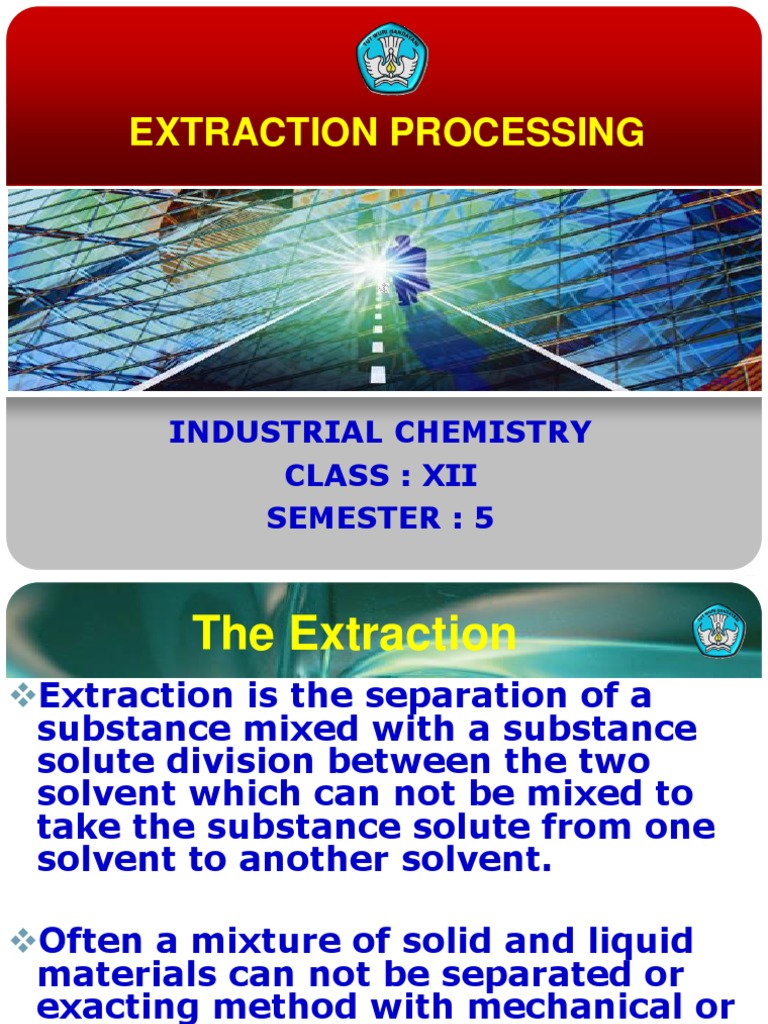 EXTRACTION.ppt Solution Solvent