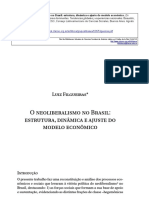 Filgueiras, Luiz. O Neoliberalismo No Brasil PDF