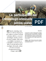 02 La Participacion Del Criminologo-Criminalista en Los Juicios Orales PDF