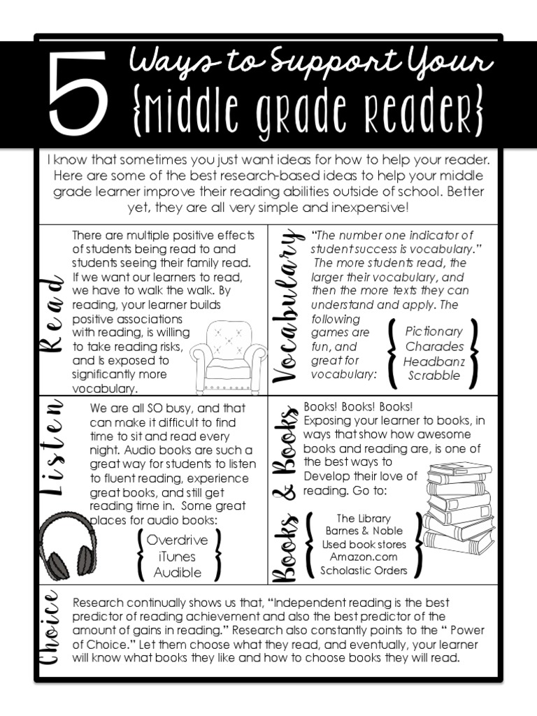 (Middle Grade Reader) : Ways To Support Your | PDF | Vocabulary ...