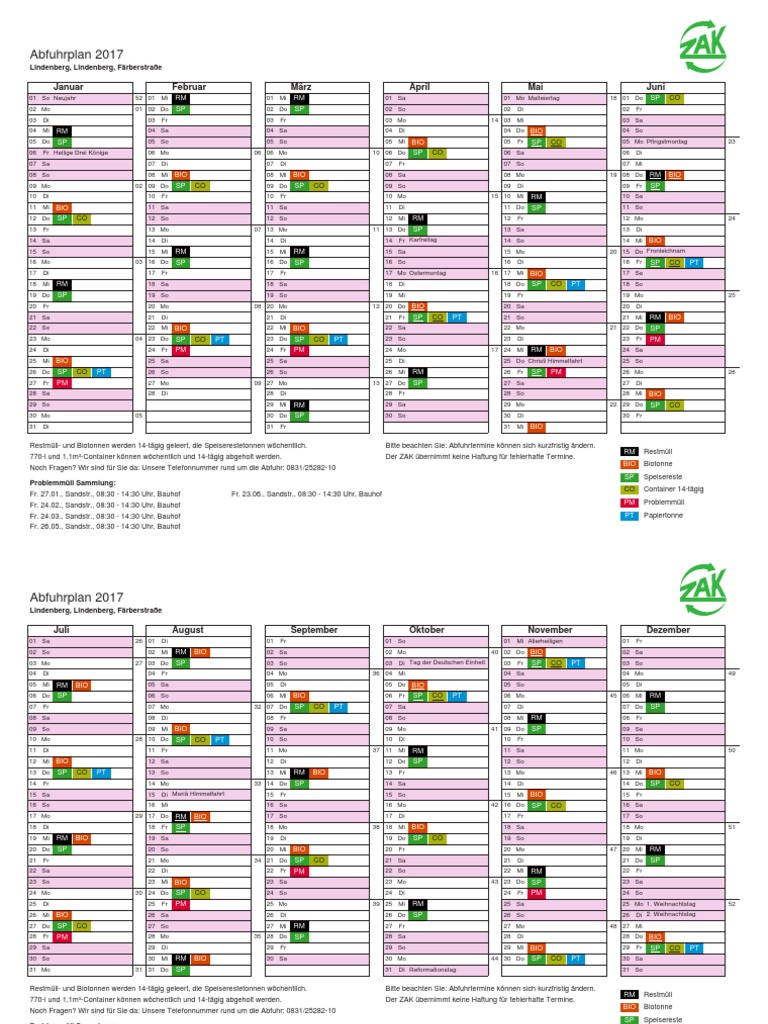 Abfallkalender PDF