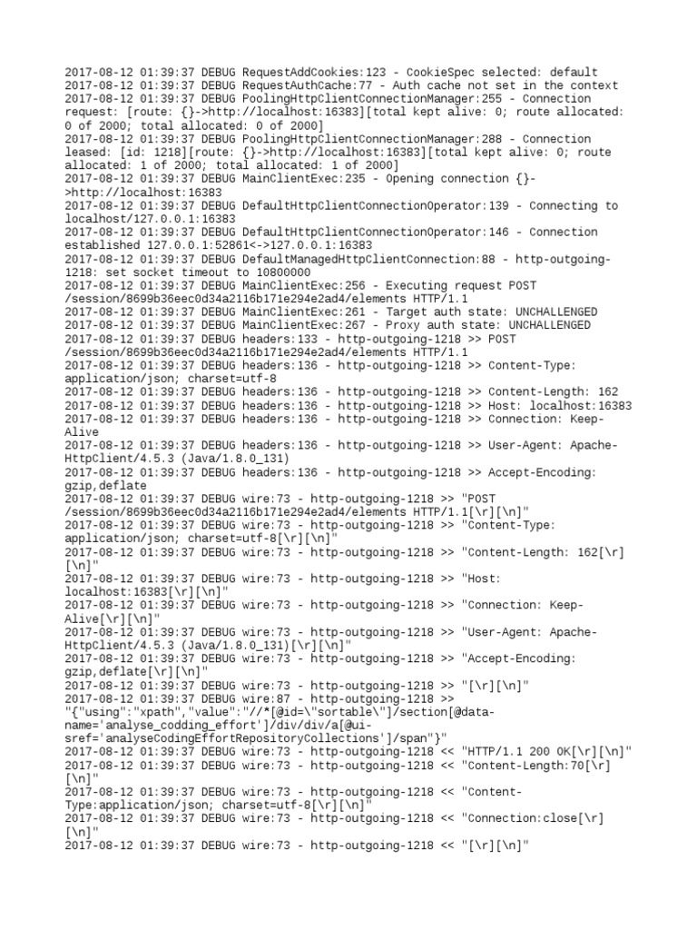 Logs | PDF | Hypertext Transfer Protocol | Json