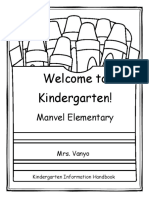 Kindergarten Information Handbook 2016-2017