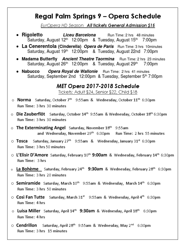 August and 2017 - 2018 Operas 1 Revised 1 | PDF