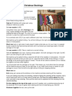 Machine Knit Christmas Stocking Pattern PDF