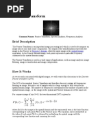 Fourier Transform: Brief Description