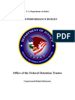 Office of The Federal Detention Trustee: Fy 2008 Performance Budget
