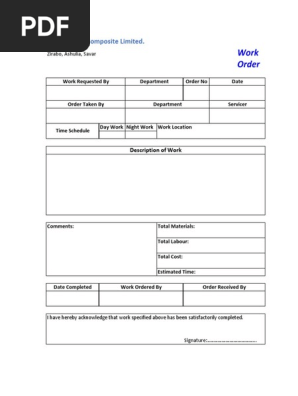 Work Order