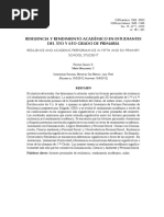 Resiliencia - y - Rendimiento - Academico - en - Estudiantes - de - Primaria PDF