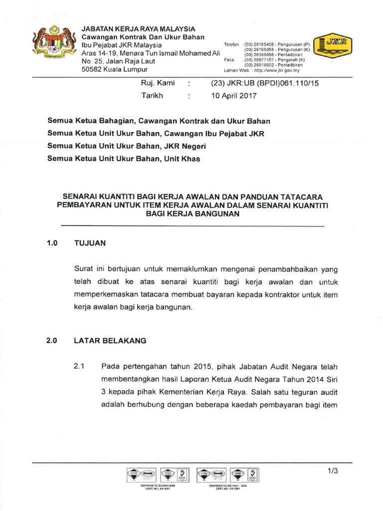 Ckub Panduan Pengiraan Untuk Prelim Pdf General Contractor Specification Technical Standard