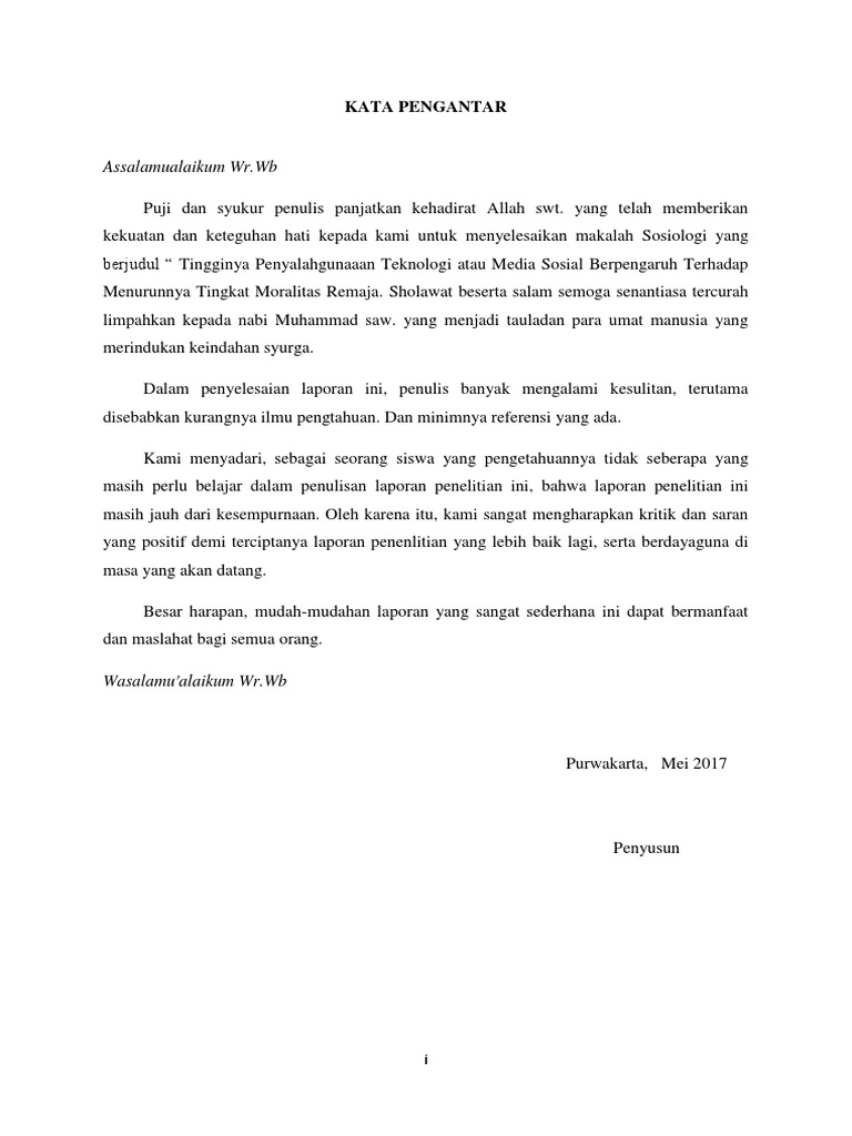 Laporan Penelitian Penyalahgunaan Teknologi Berpengaruh Terhadap Menurunnya Moralitas Remaja