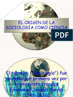 El Origen de La Sociología Como Ciencia 