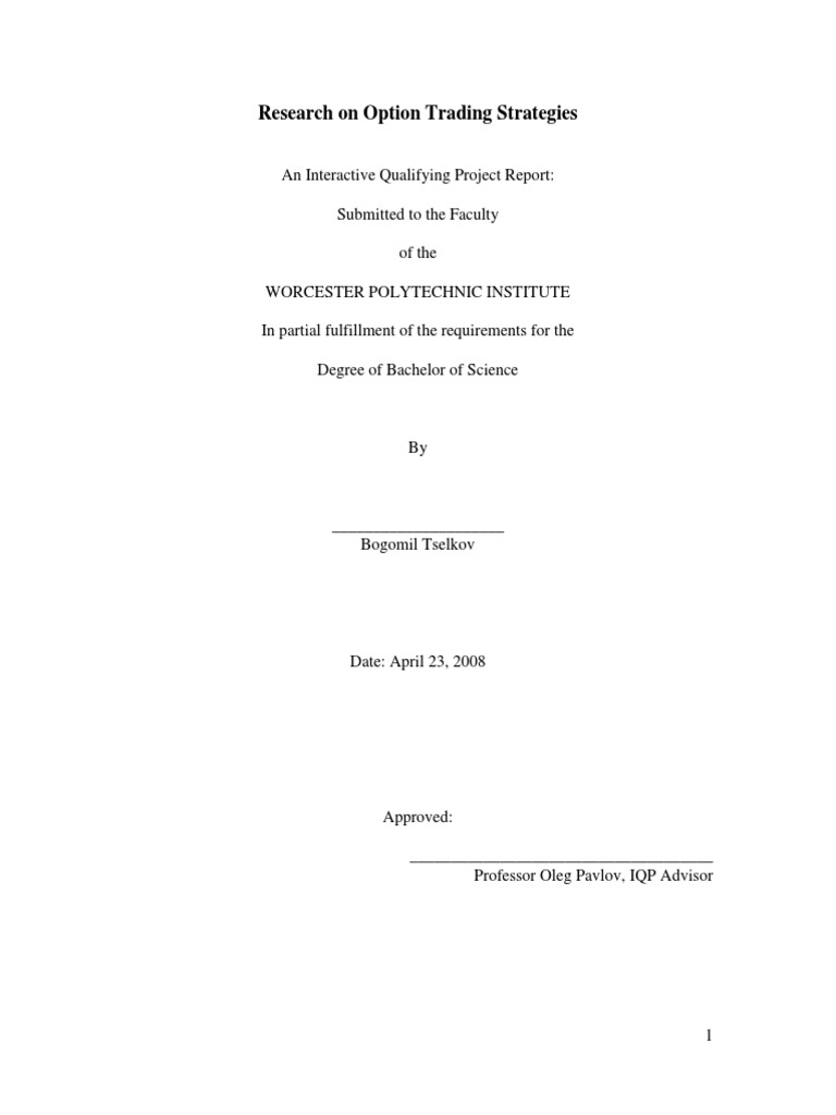 IQP Options Trading Strategies PDF | PDF | Greeks (Finance) | Option ...