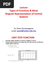 Lecture 2 Block Diagram Representation of Control Systems