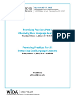Promising Practices Part I - Observing Dual Language Learners Handout