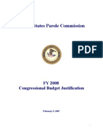 United States Parole Commission: FY 2008 Congressional Budget Justification