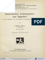 Boll, Griechischer Liebeszauber Aus Ägypten Auf Zwei Bleitafeln Des Heidelberger Archäologischen Instituts (1910)