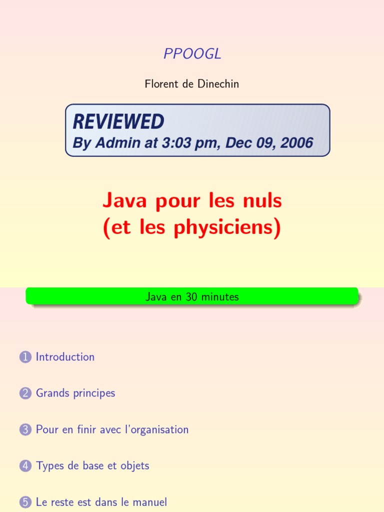 Javapourlesnuls1pdf - 