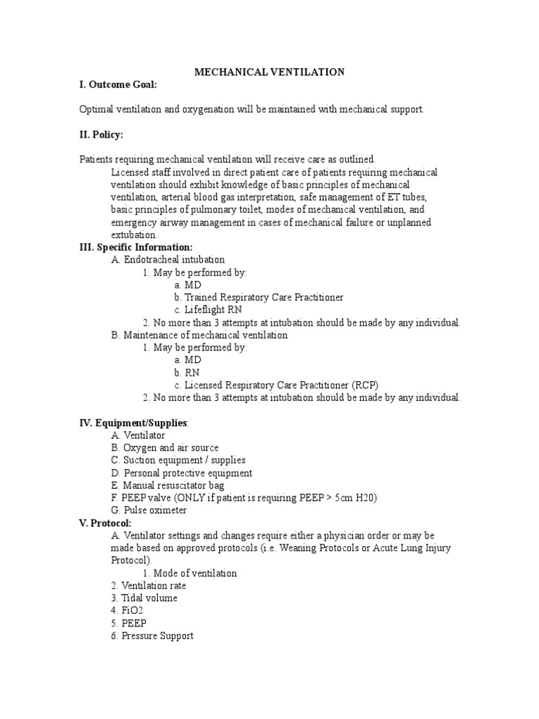 Mechanical Ventilation | PDF | Medical Treatments | Pulmonology