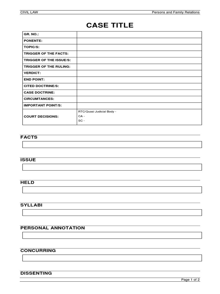 Case Facts in Civil Law | PDF | Law