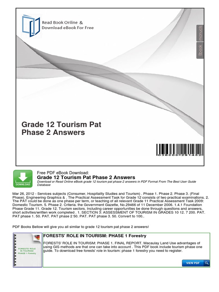 tourism notes grade 12 2023 pdf download