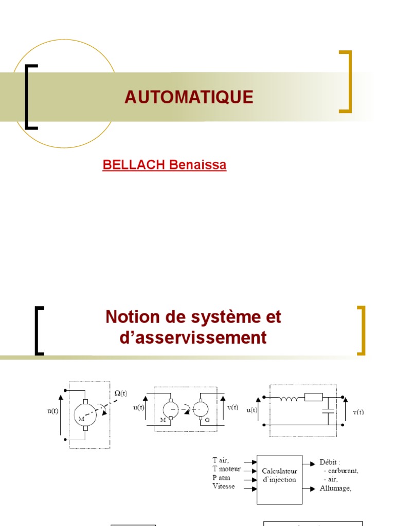 Asservissement et systèmes linéaires | PDF | Automation ...