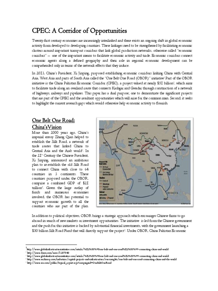 CPEC: Economic Growth and Opportunities | PDF | Pakistan | China