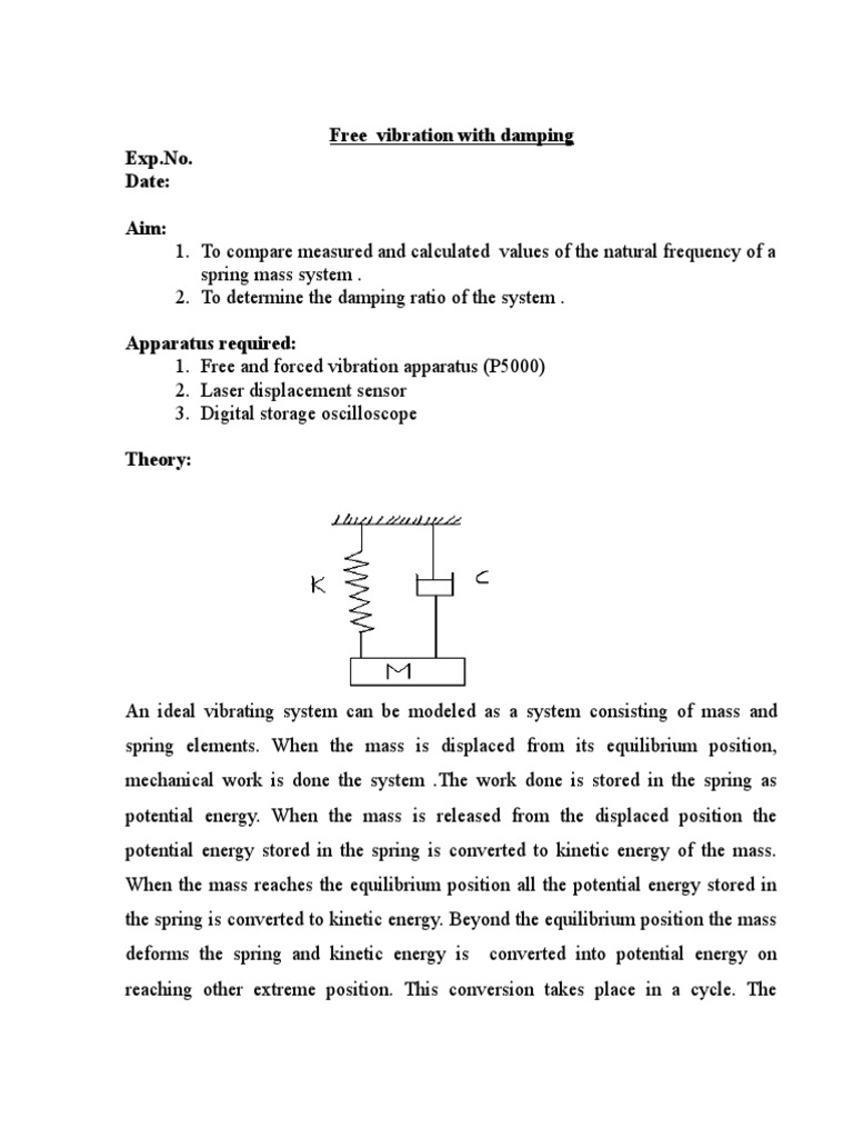 Ee Vibration With Damping PDF Applied And Interdisciplinary Physics