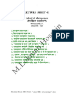 Lecture Sheet - 01 (Bûvw÷ QVJ G V BR G U) : Industrial Management