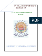 Sir C.R.Reddy College of Engineering ELURU-534 007: Heat and Mass Transfer Lab Manual