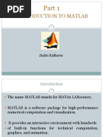 Introduction To Matlab: Sudin Kulkarni