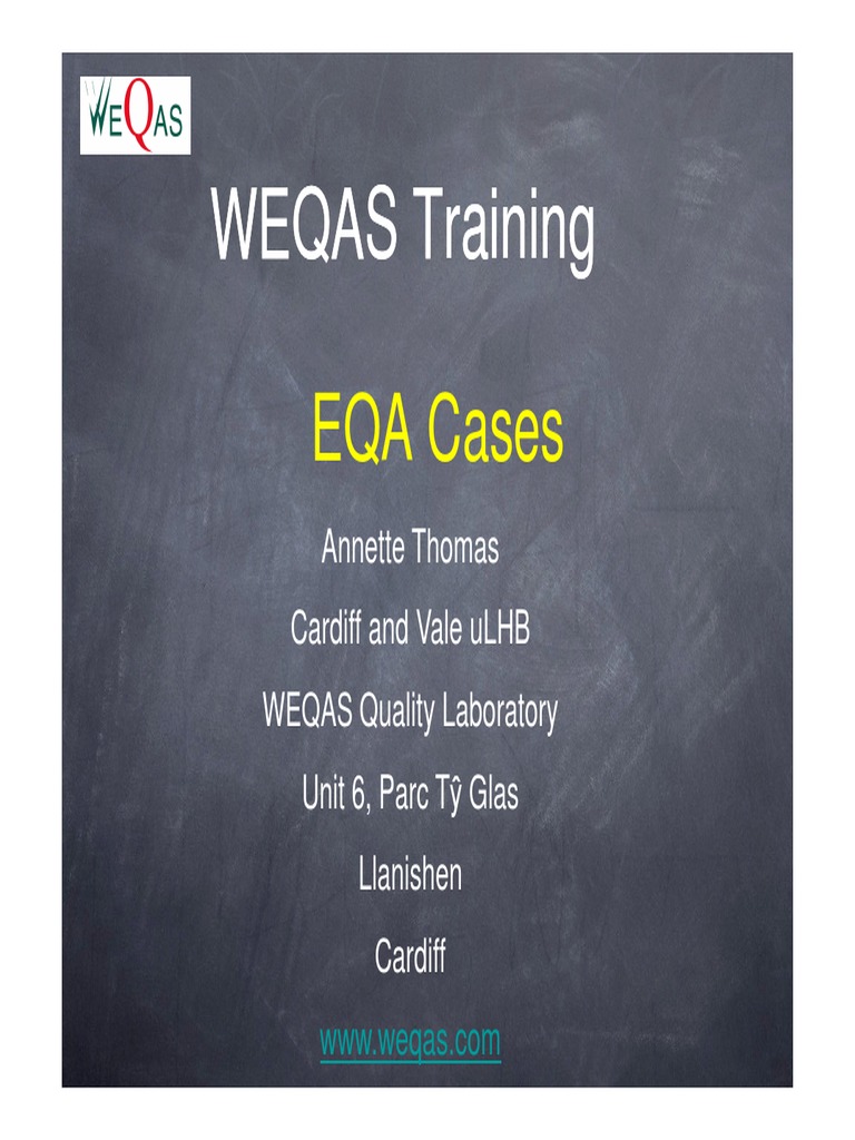 WEQAS Training Overview for Cardiff | PDF | Teaching Mathematics