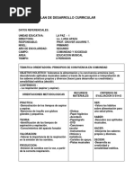 Plan Curricular Pasankeri 2016-2