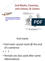 End Marks Commas Semi Colons Colons