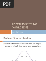 Hypothesis Testing With Z Tests