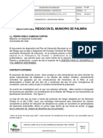 Diagnostico Gestion Del Riesgo en Palmira 2012