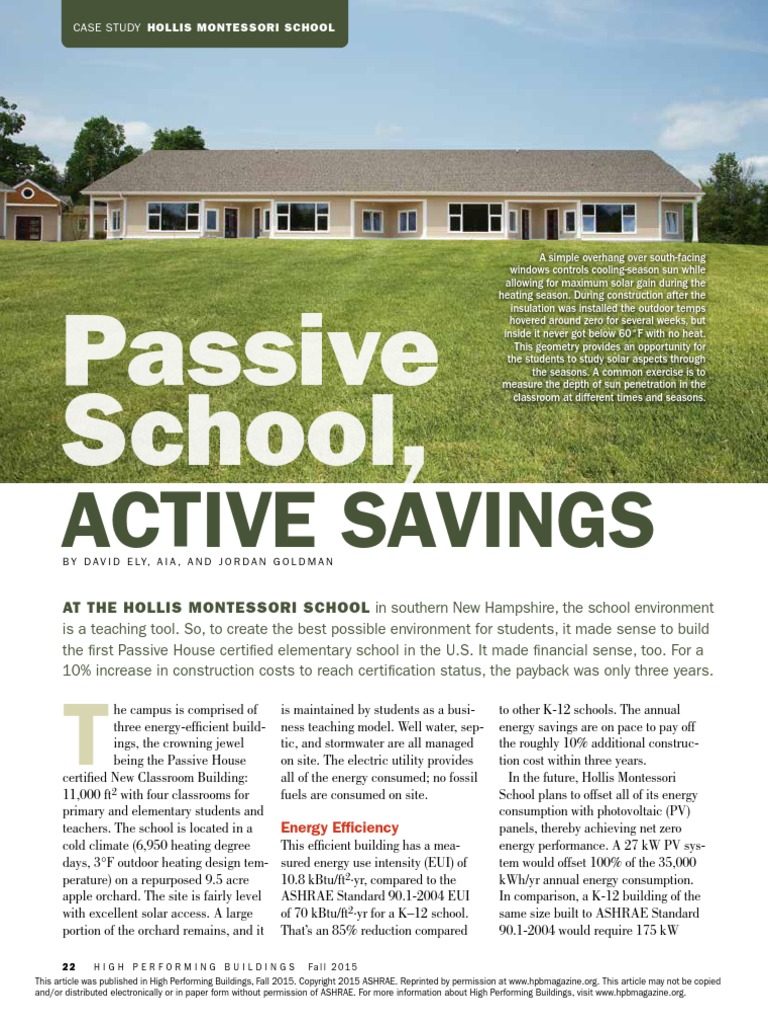 15F Hollis Montessori School Hollis NH Building Insulation Hvac