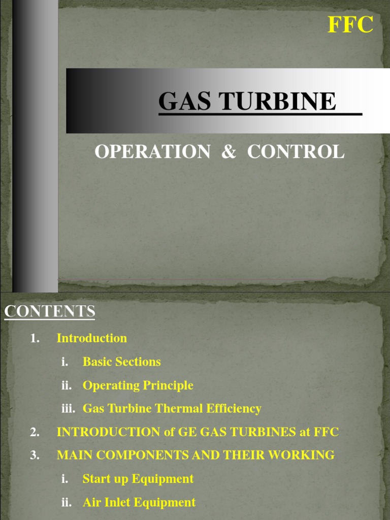Gas Turbine Operation and Control Overview | PDF | Gas Compressor | Gas ...