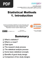 Statistical Methods: Community Project