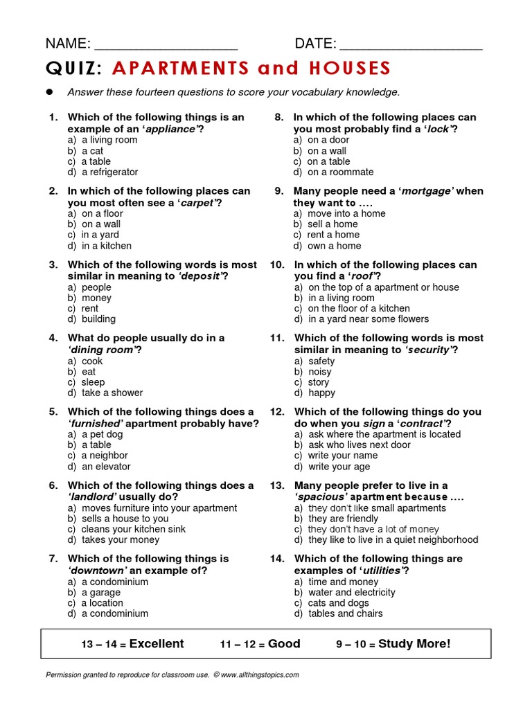Quiz Apartments PDF PDF Apartment Business