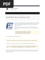 Install Office 2010 On Ubuntu 16