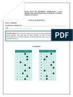 Gabarito Processo Seletivo.