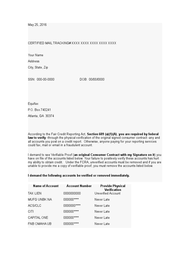 Full Credit Sweep Letter Government Politics